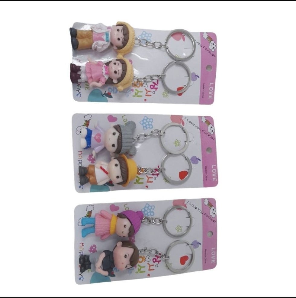 Thumbnail: Girl and boy cute couple keychains
