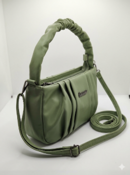 Ruched Top Handle Bag