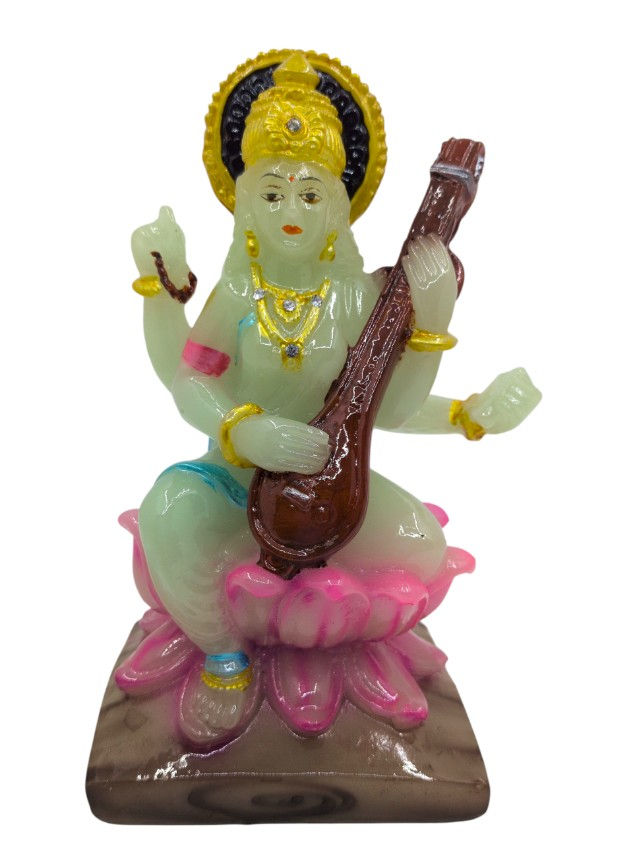 Saraswati Idol Night Glow Marble