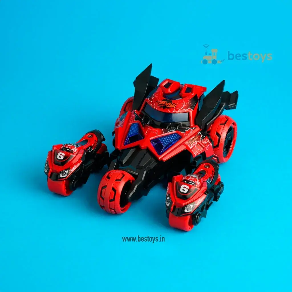 Big Catapult Tank Die Cast 2 in 1 Racing Motor Cycle