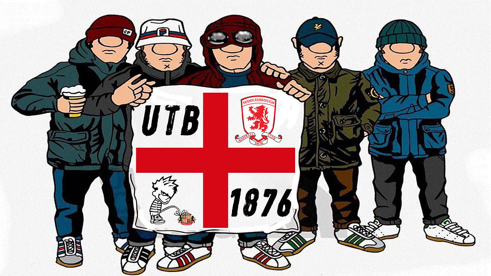 Middlesbrough ULTRAS HOLDING FLAG