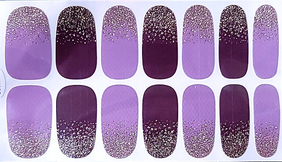 Gold Glitter Gradient Over Purple/Burgundy