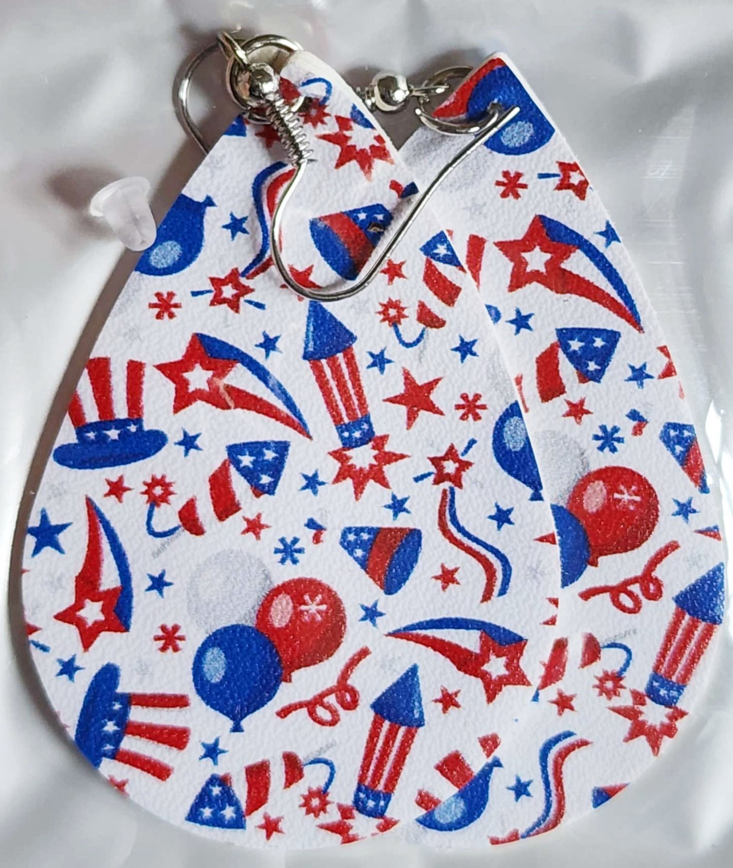 4th Of July Teardrops #9 - Earrings
