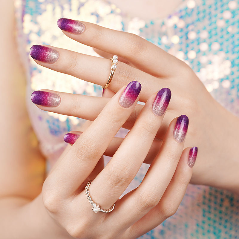 Purple Twilight Gradient - Premium Semi-Cured Gel Wraps