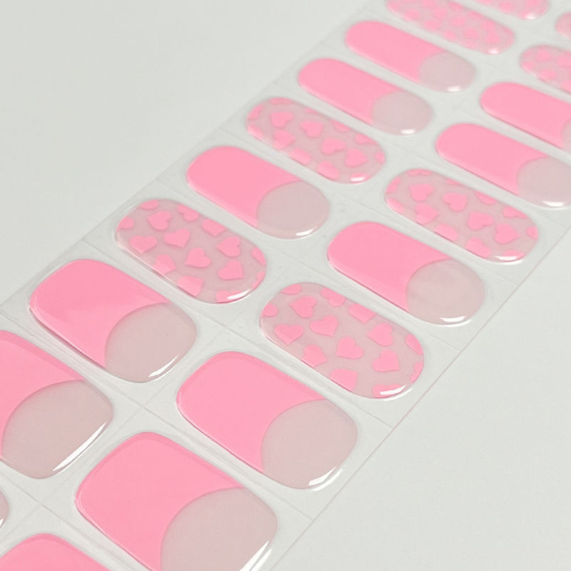 Thumbnail: Barbie Heart Tips - Premium Semi-Cured Gel Wraps