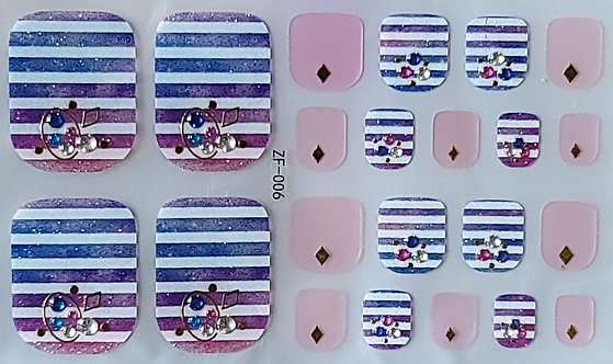 Glam Stripes - Toes