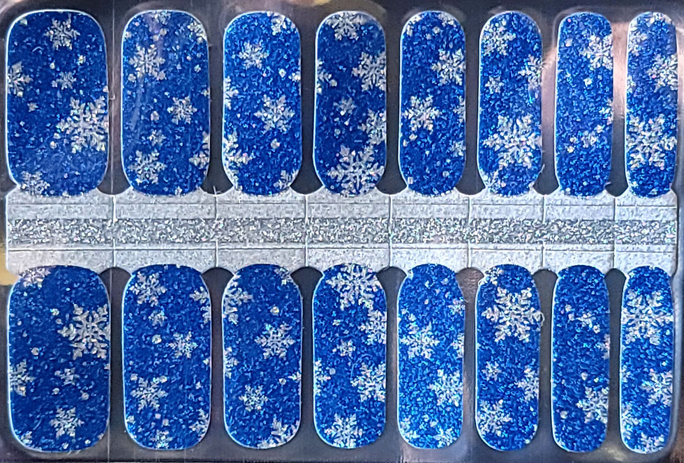 Thumbnail: Sparkly Snowflakes On Blue - ZB Series