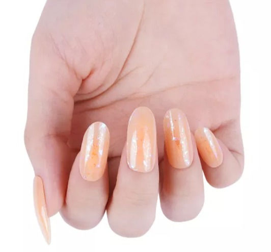 Thumbnail: Flaky Peach Blossom - Premium Semi-Cured Gel Wraps