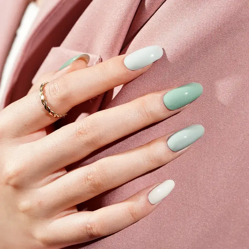Thumbnail: Seafoam Gradient - Premium Semi-Cured Gel Wraps