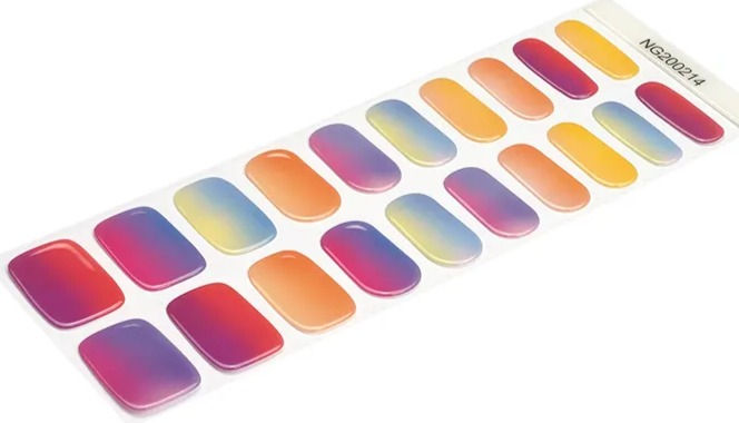 Thumbnail: Rainbow Vertical Gradient - Premium Semi-Cured Gel Wraps