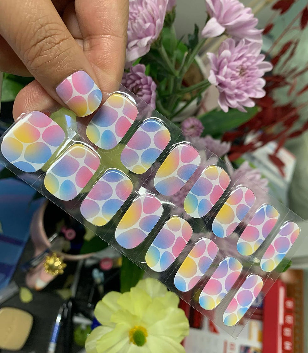 Thumbnail: Colorful Giraffe - Premium Semi-Cured Gel Wraps