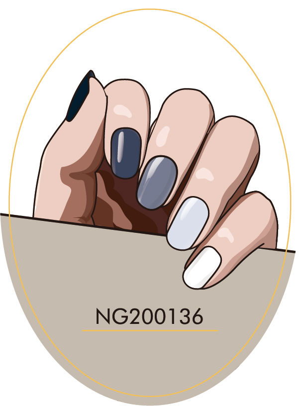Thumbnail: Shades Of Grey - Premium Semi-Cured Gel Wraps