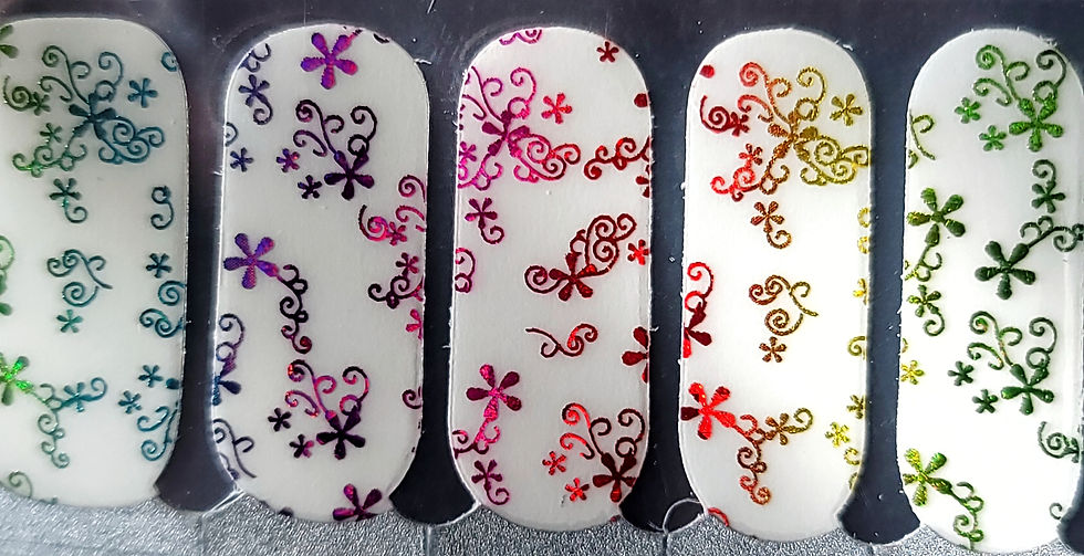 Thumbnail: Floral Metallic Rainbow Overlay - ZB Series