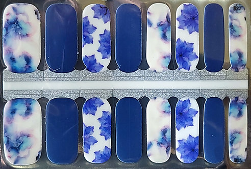 Royal Blue Floral Marble