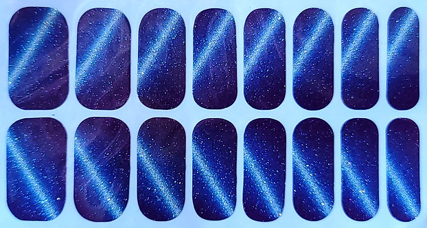 Deep Blue Glitter Cat's Eye