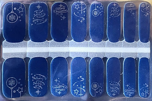 Silver Foiled Blue Christmas