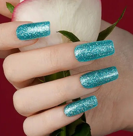 Ocean Blue Glitter - Premium Semi-Cured Gel Wraps