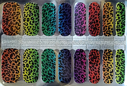 Colorful Glitter Leopard Print