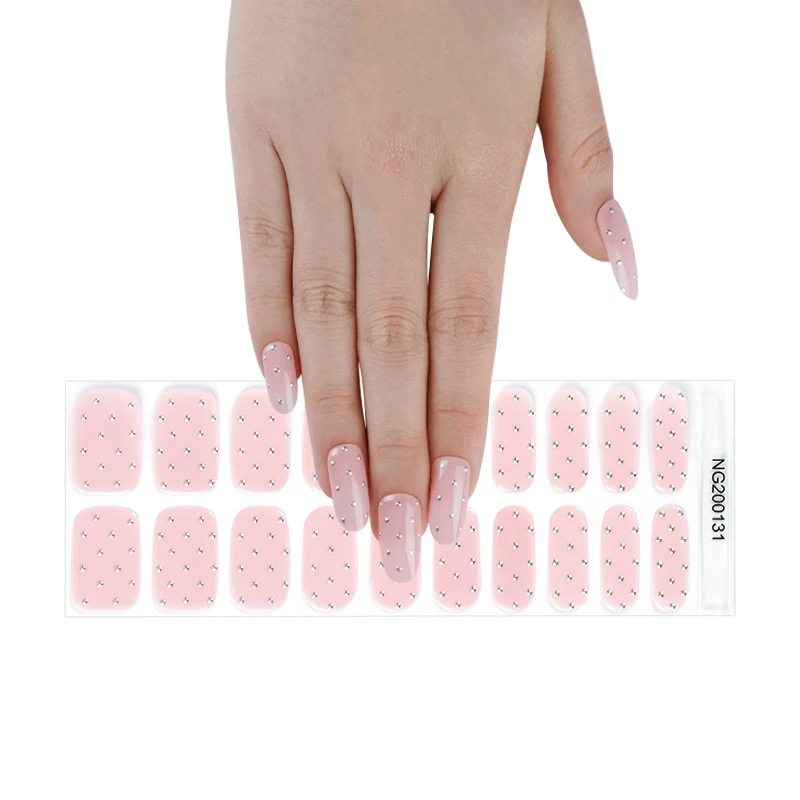 Thumbnail: Jeweled Soft Pink - Premium Semi-Cured Gel Wraps