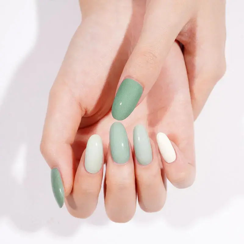 Thumbnail: Seafoam Gradient - Premium Semi-Cured Gel Wraps
