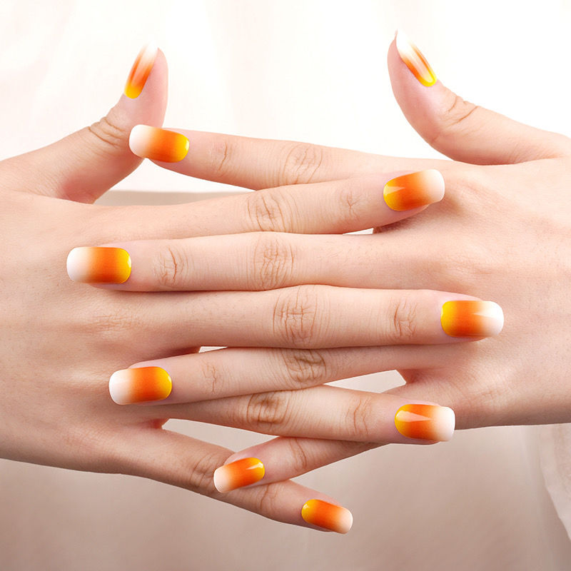 Candy Corn Gradient - Premium Semi-Cured Gel Wraps