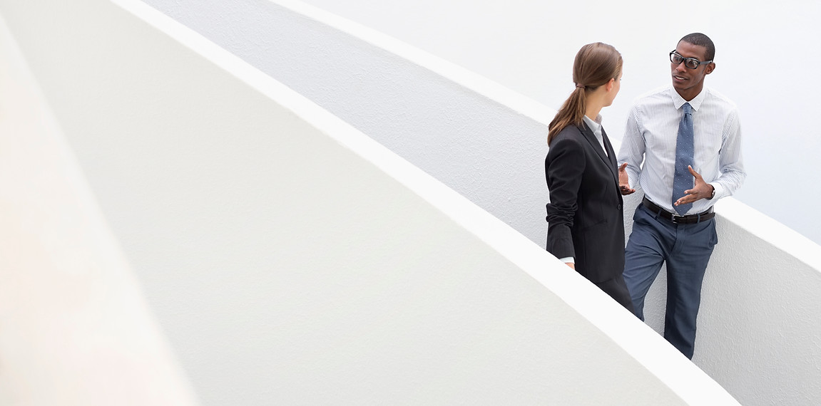 Businessman and Businesswoman