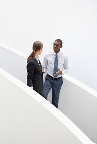 Businessman and Businesswoman