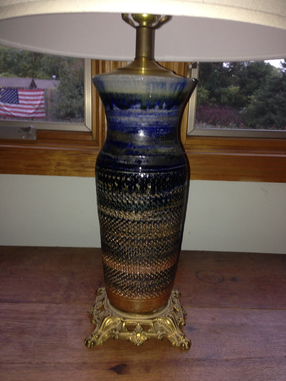 2014 LV lamp soda kiln & brass base