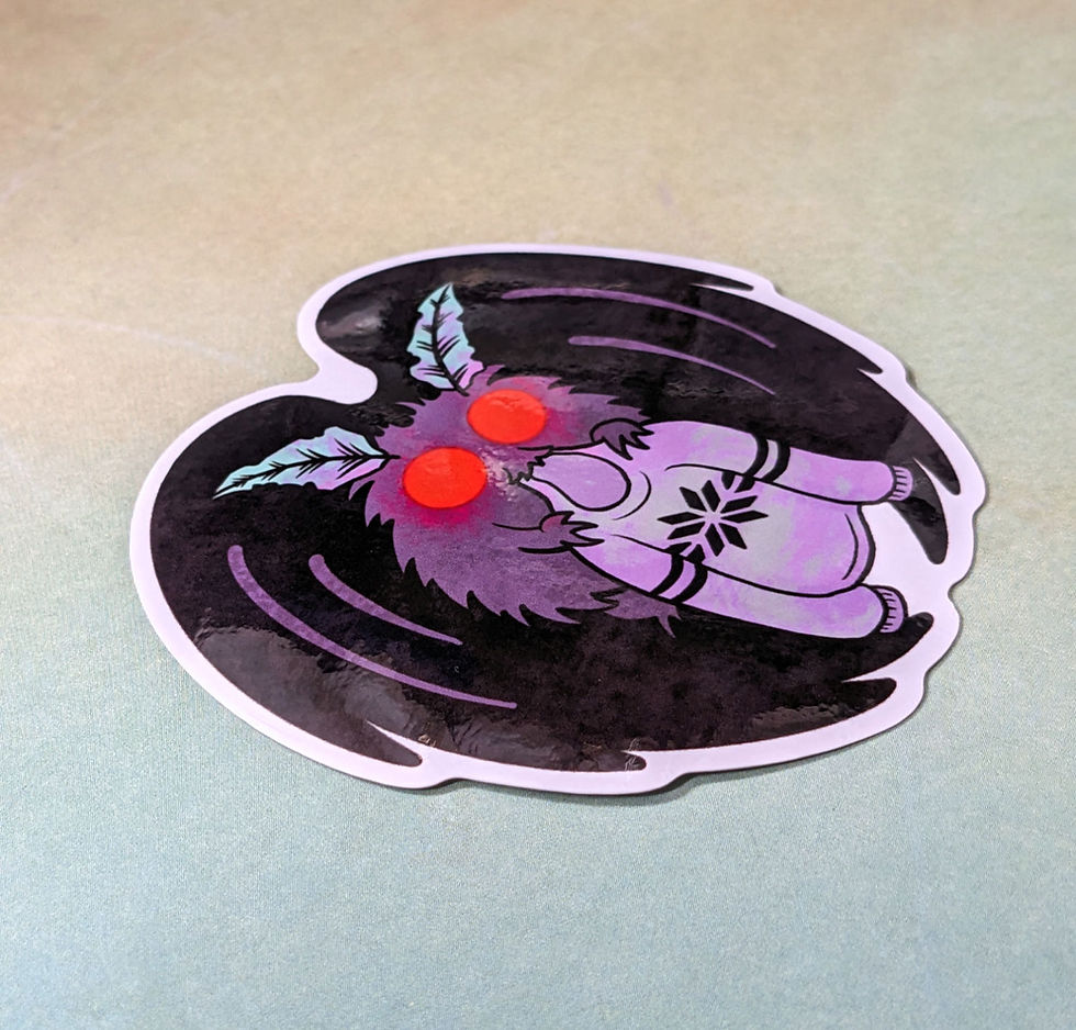 Thumbnail: VINYL STICKER, Mothman Ate My Sweater