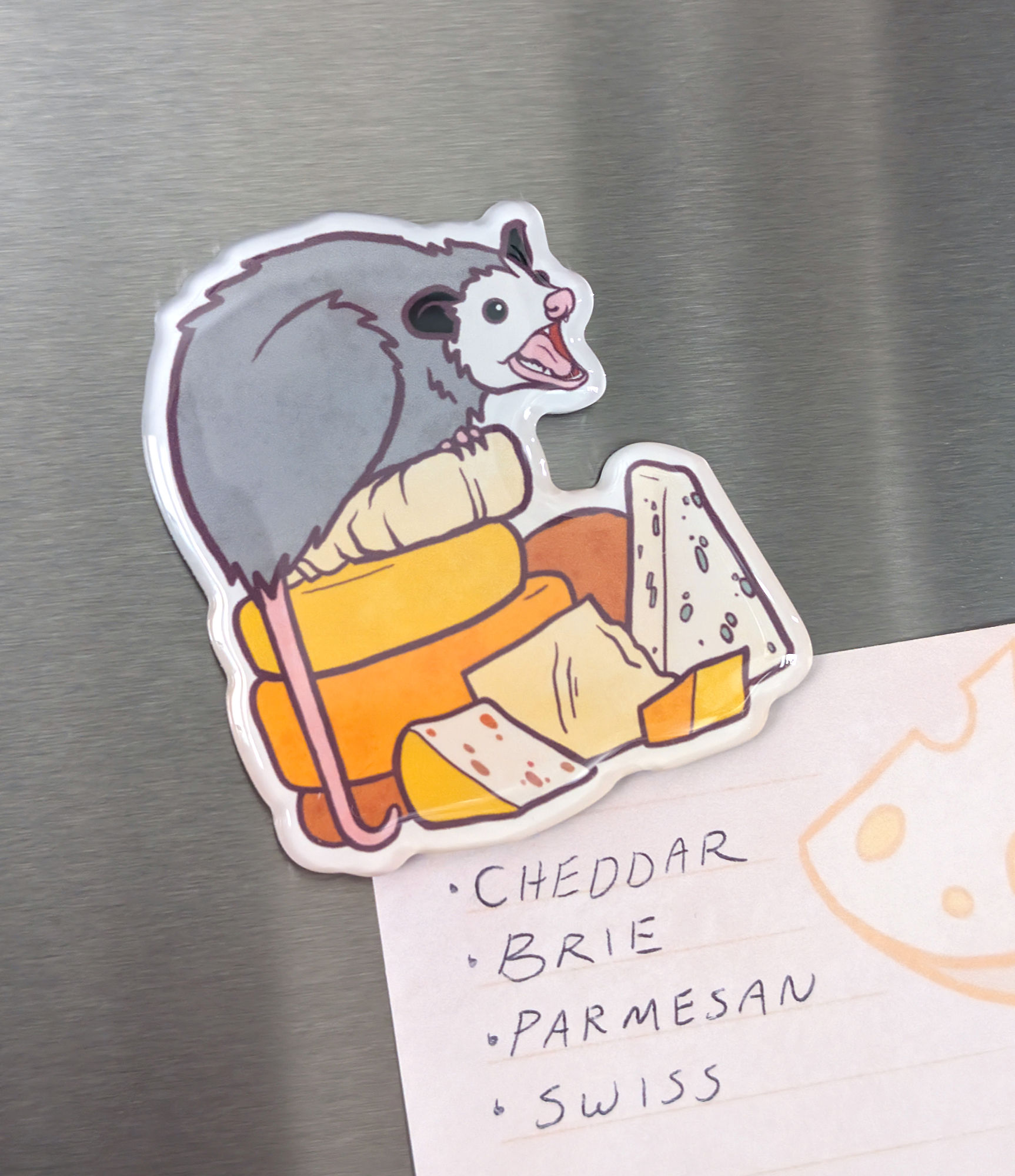 MAGNET Cheese Opossum