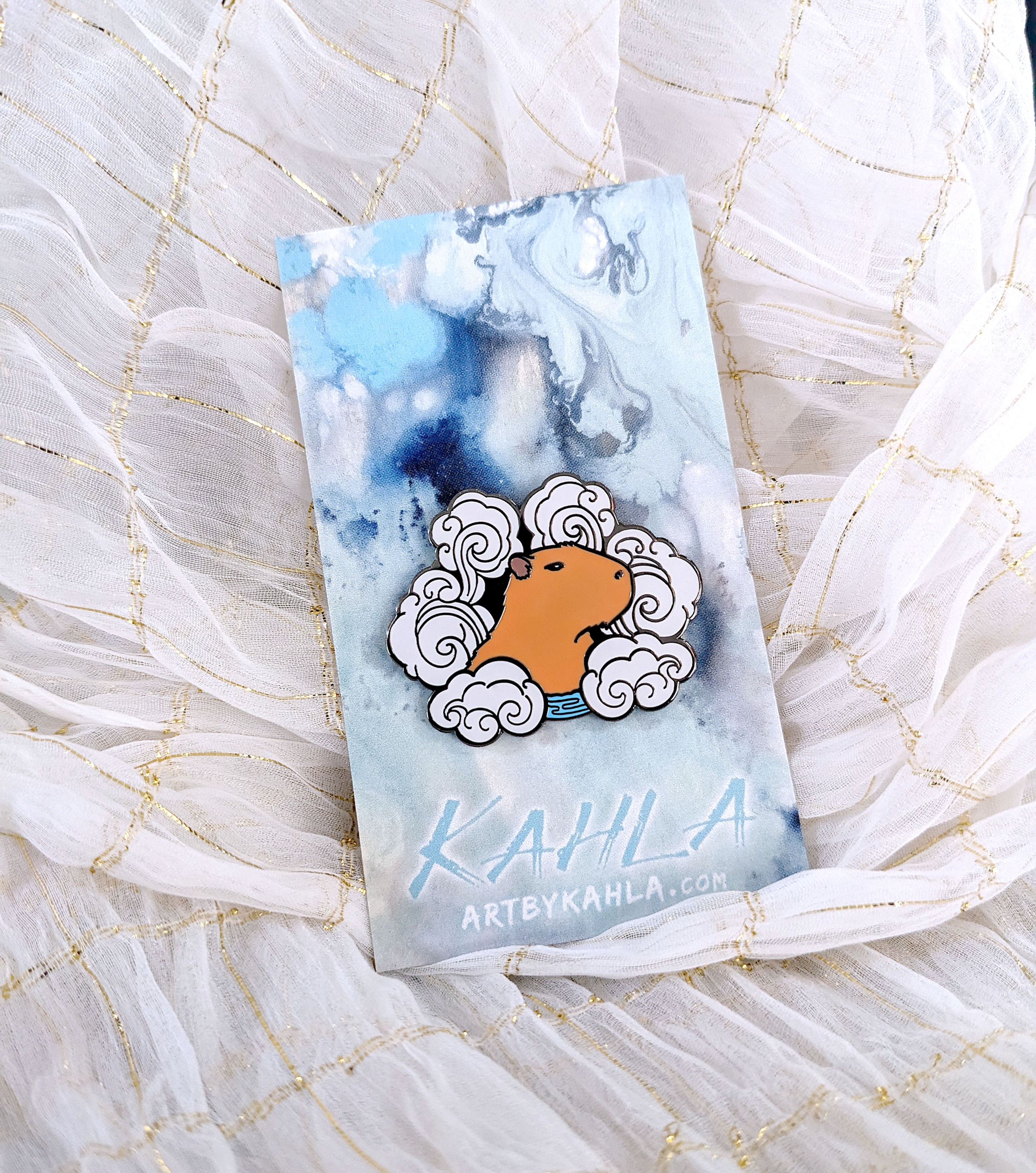 Capybara Springs Enamel Pin
