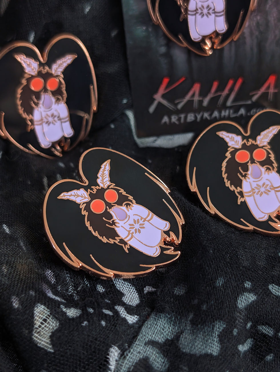 Thumbnail: Mothman Ate My Sweater 2.0 Enamel Pin