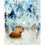 Thumbnail: oil painting of two capybaras swimming in a hot spring, abstract background