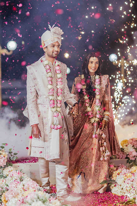 Candid wedding moment captured during Diksha and Atul’s Jaipur wedding