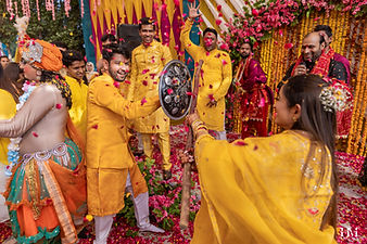 Haldi capture by wedding photographer in India - HM Production