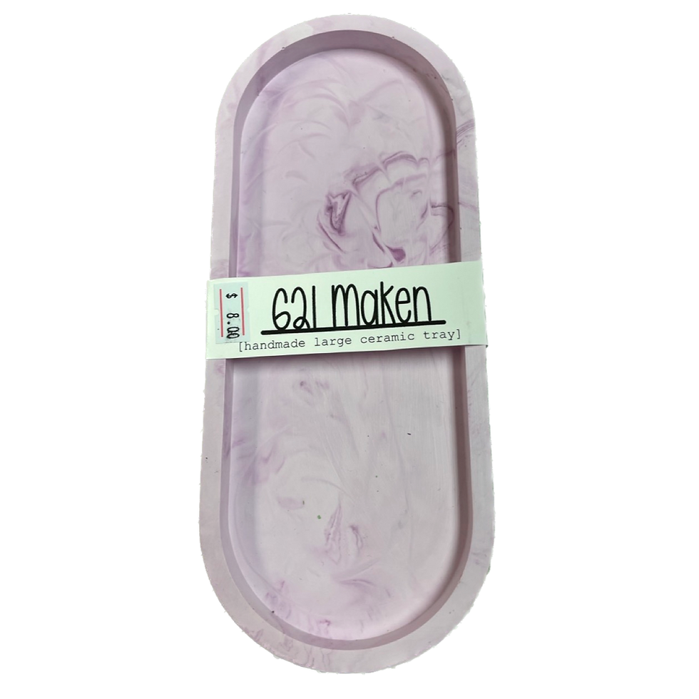621 Maken - Lilac Swirl Large Ceramic Tray