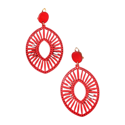 Clip-on Earrings - Red