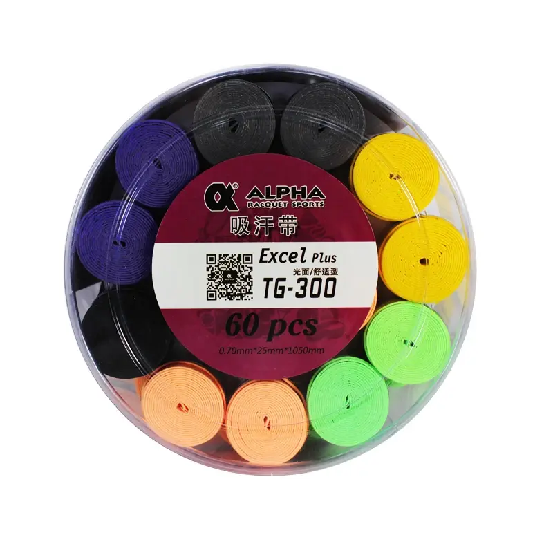 Thumbnail: Alpha 60pcs Tennis Overgrips Anti-Slip Tennis Overgrips PU Sticky Squash Rackets