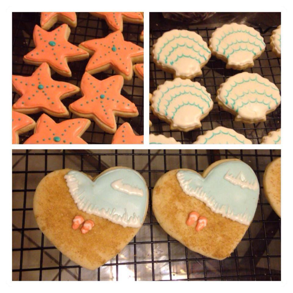 Beach themed cookies