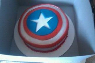 Captain America Shield Cake