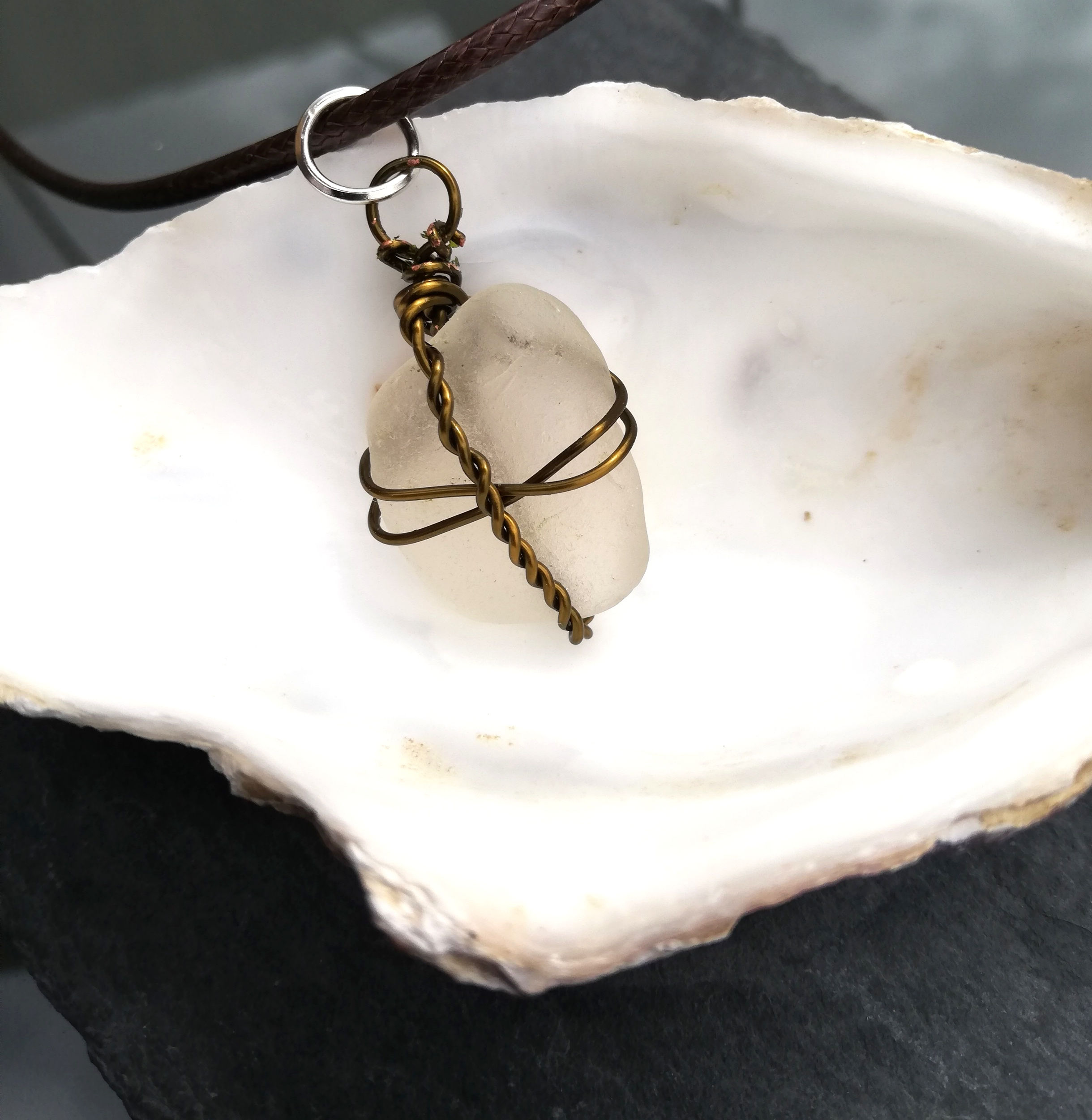 Kent Sea-Glass Necklace - Small White