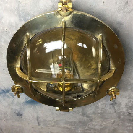 Thumbnail: Wiska Brass Circular Bulkhead Light