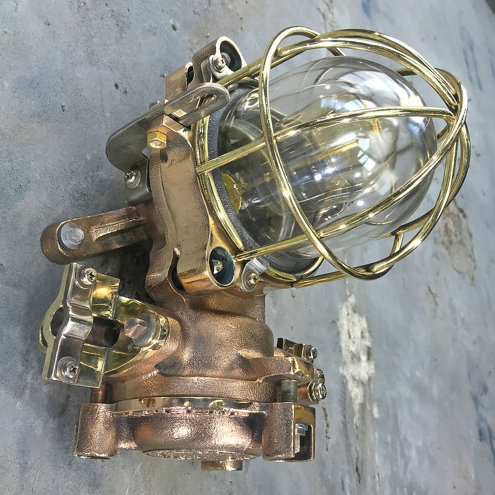 Thumbnail: Kokosha Cast Bronze Flame Proof Wall Light