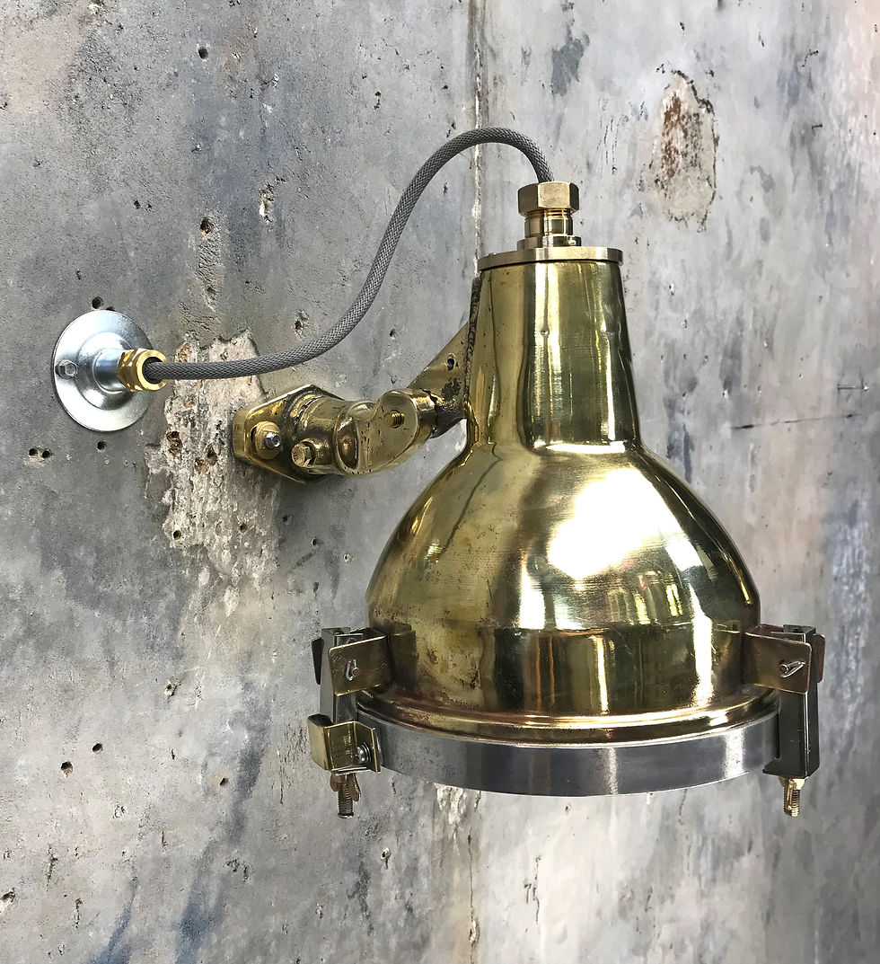 Thumbnail: Cast Brass Industrial Uplighter / Wall Washer