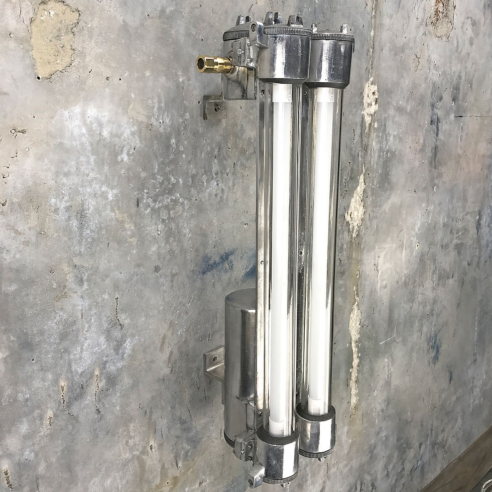 Thumbnail: Flame Proof Twin Strip Wall Light