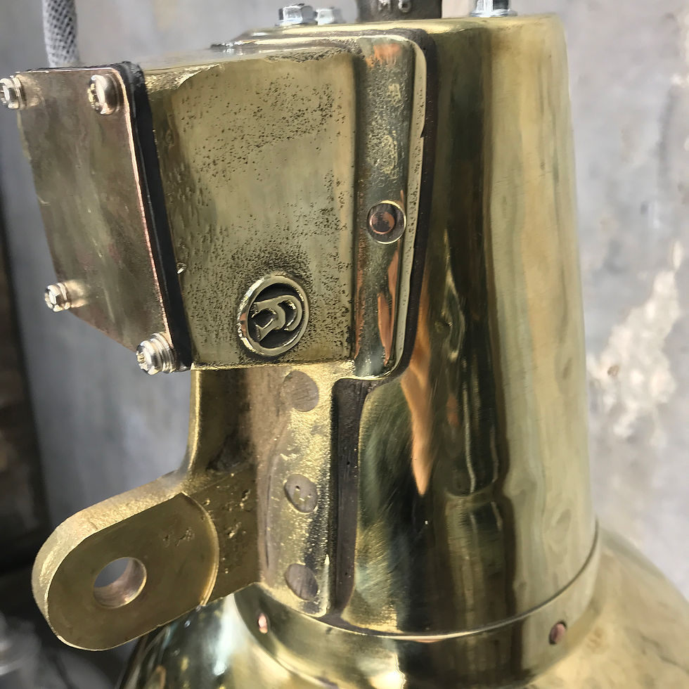 Thumbnail: Compact Japanese Brass Searchlight Pendant