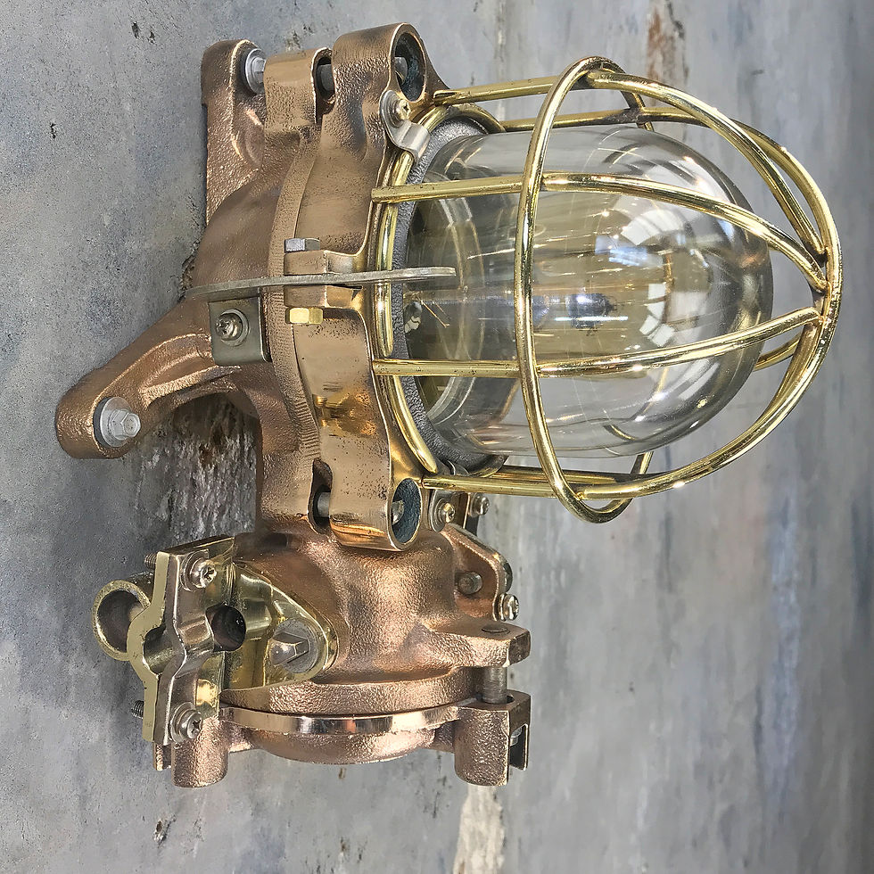 Thumbnail: Kokosha Cast Bronze Flame Proof Wall Light