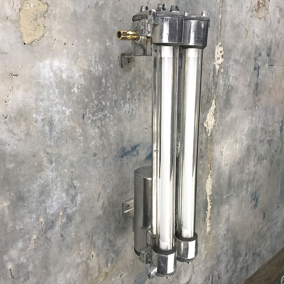 Thumbnail: Flame Proof Twin Strip Wall Light