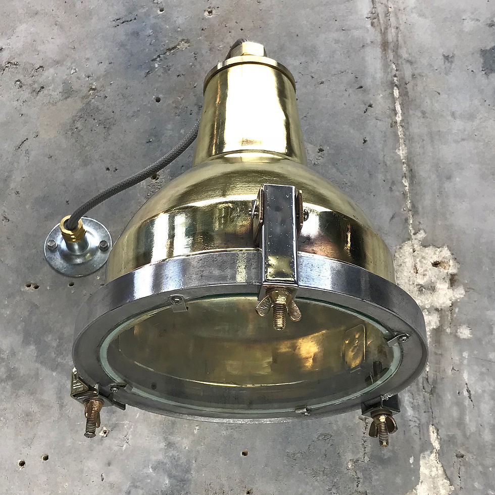 Thumbnail: Cast Brass Industrial Uplighter / Wall Washer