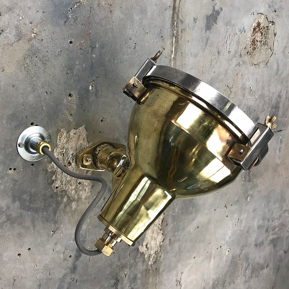 Thumbnail: Cast Brass Industrial Uplighter / Wall Washer